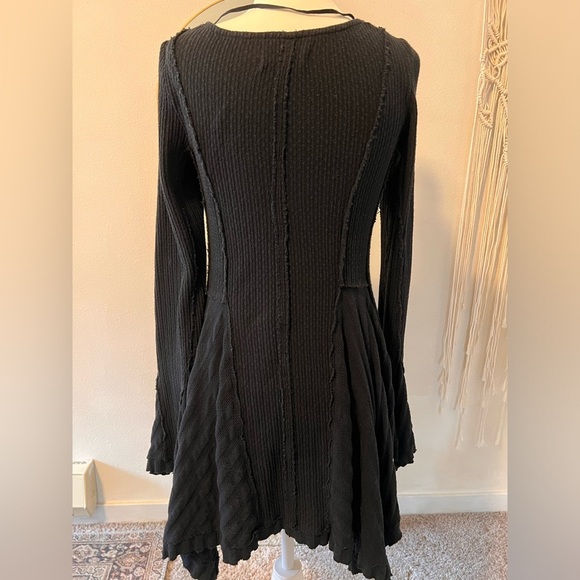 Free People Black Flowy Long Sleeve Top, Size S - Picture 5 of 5